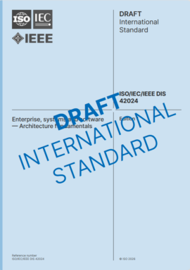 Cover of the draft international standard ISO/IEC/IEEE DIS 42024, Enterprise, systems and software — Architecture fundamentals